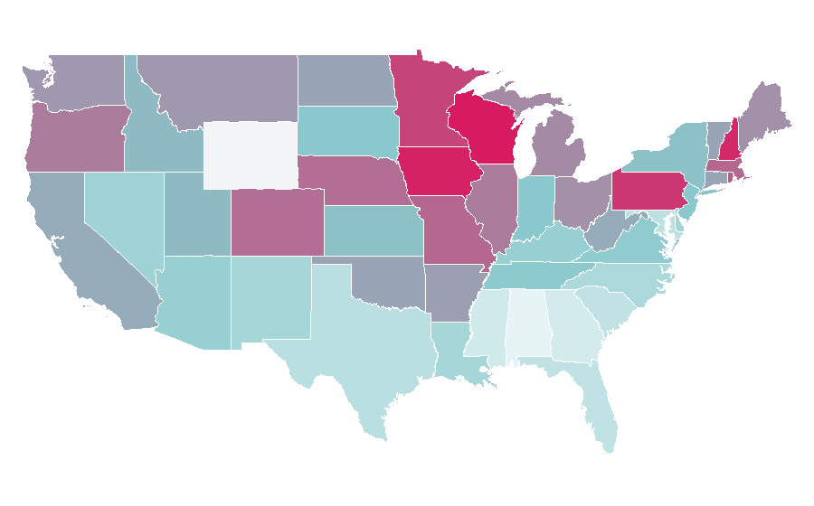 Affinity by region — Whitney Cummings, United States