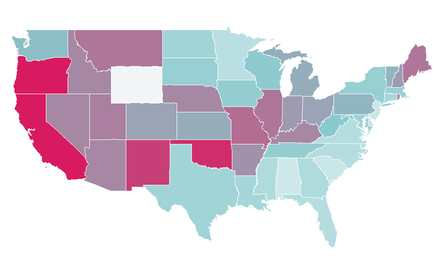 Affinity by region — Who Framed Roger Rabbit, United States