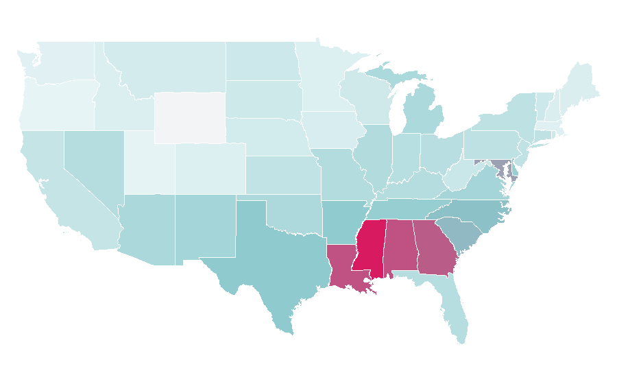 Affinity by region — Why Did I Get Married Too?, United States