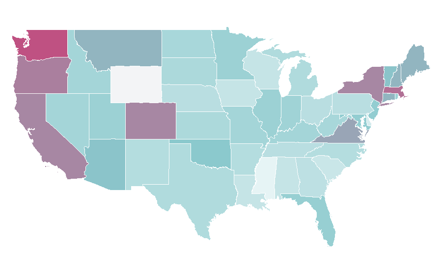 Affinity by region — WikiLeaks, United States