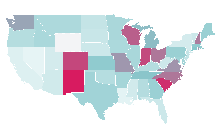 Affinity by region — Wild Birds Unlimited, United States