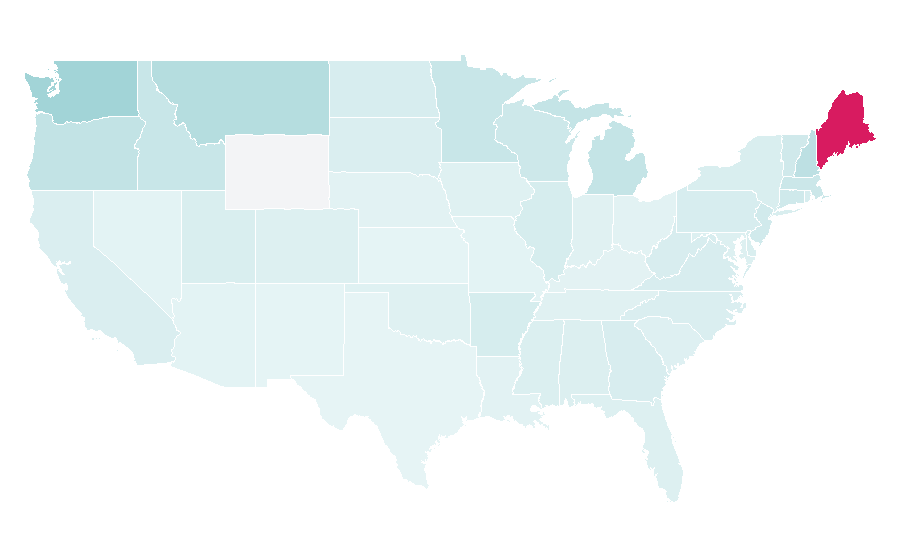 Affinity by region — Wild Blueberries, United States