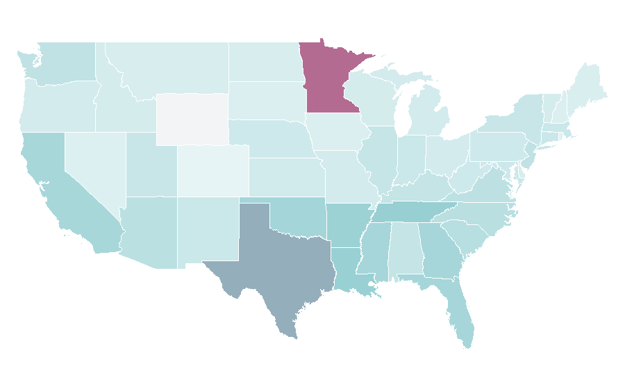 Affinity by region — Wild boar, United States