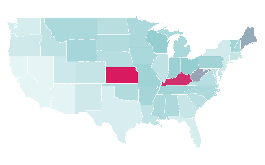 Affinity by region — Wild Turkey (bourbon), United States