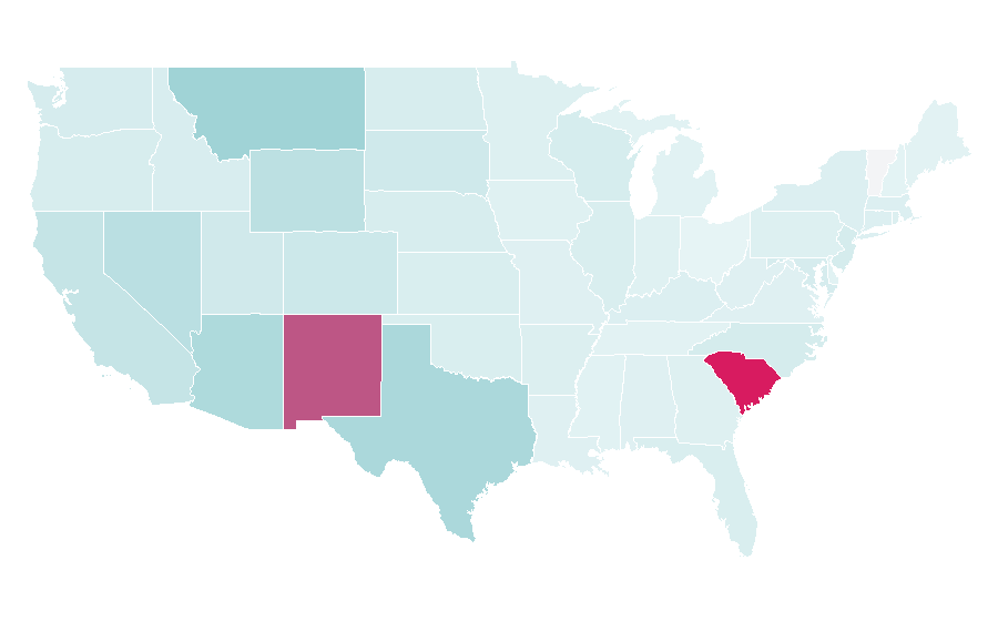 Affinity by region — Wild West (TV series), United States