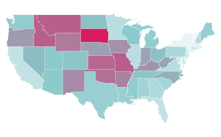 Affinity by region — Wild Wild West, United States