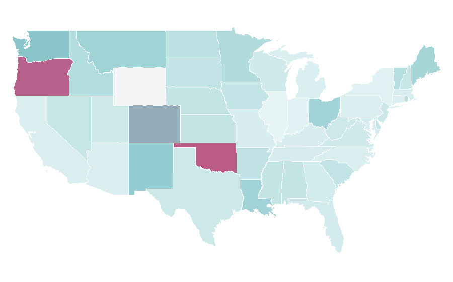 Affinity by region — Wildlife refuge, United States