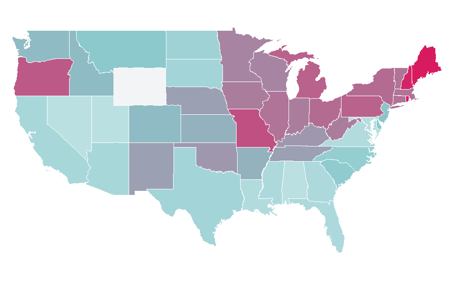 Affinity by region — Will & Grace, United States