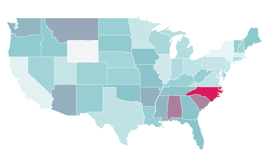 Affinity by region — Will and testament, United States
