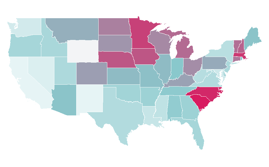 Affinity by region — Will Zalatoris, United States