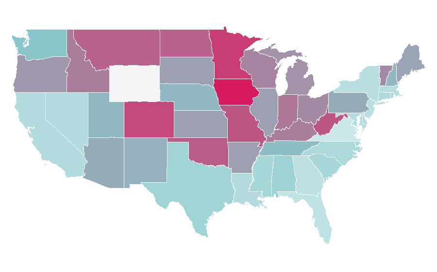 Affinity by region — William H. Macy, United States