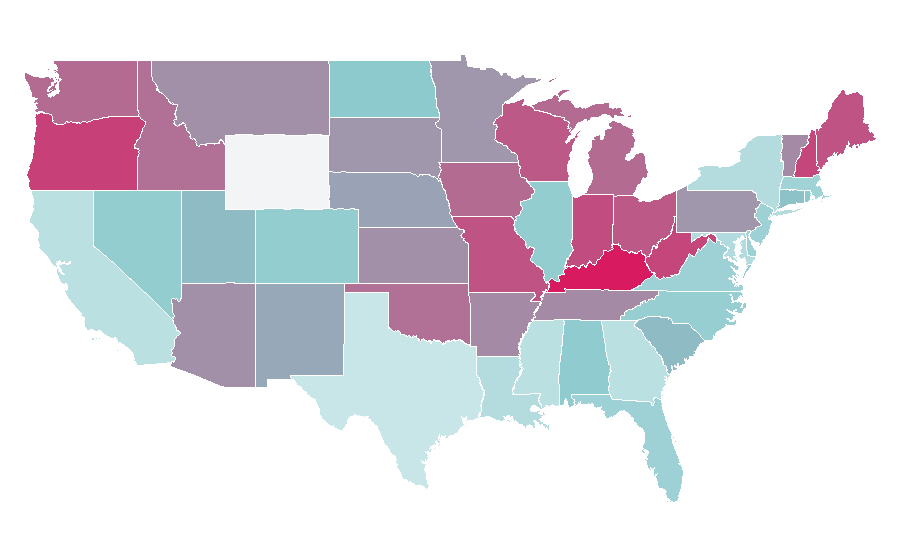 Affinity by region — William Shatner, United States
