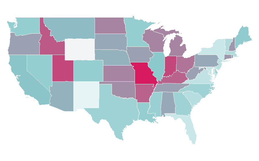 Affinity by region — Willy Wonka & the Chocolate Factory, United States