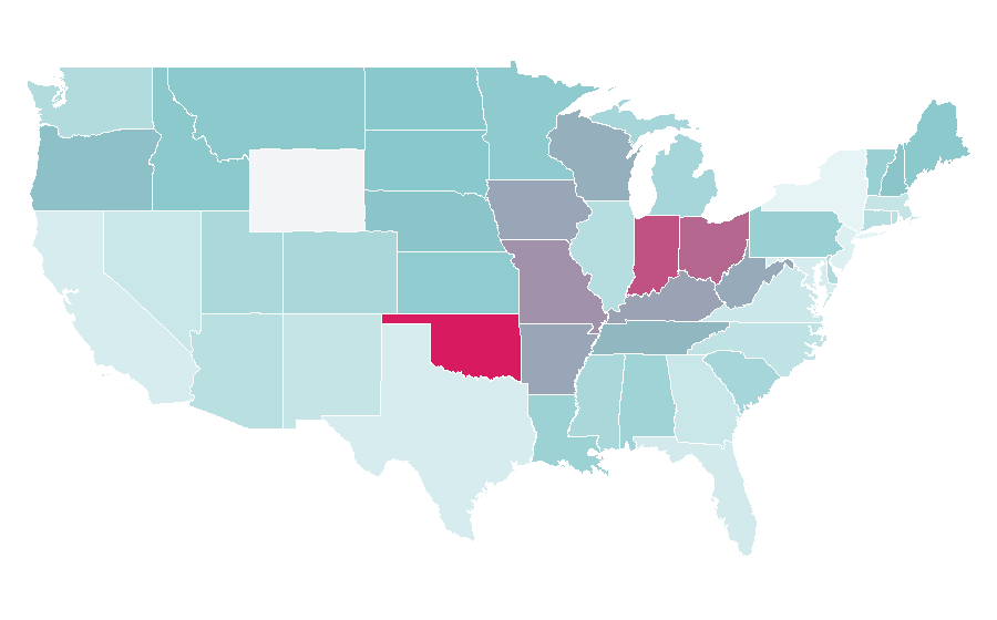 Affinity by region — Wilson Phillips, United States