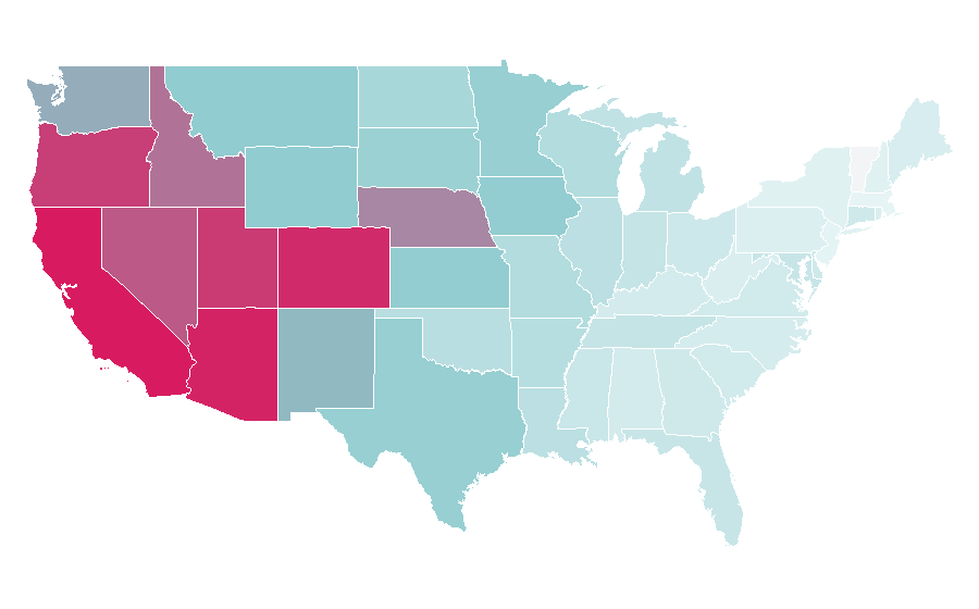 Affinity by region — Window covering, United States