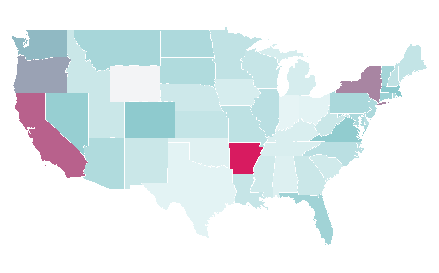 Affinity by region — Wine and food matching, United States