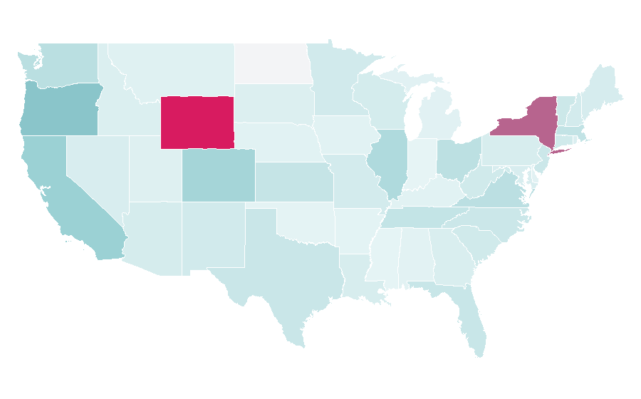 Affinity by region — Wine bar, United States