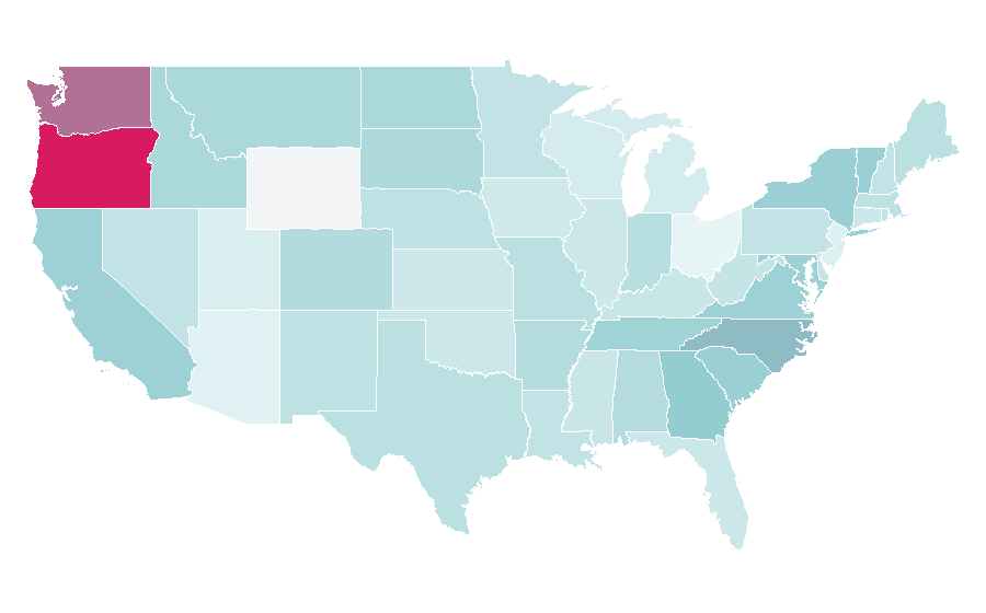 Affinity by region — Wine cocktail, United States