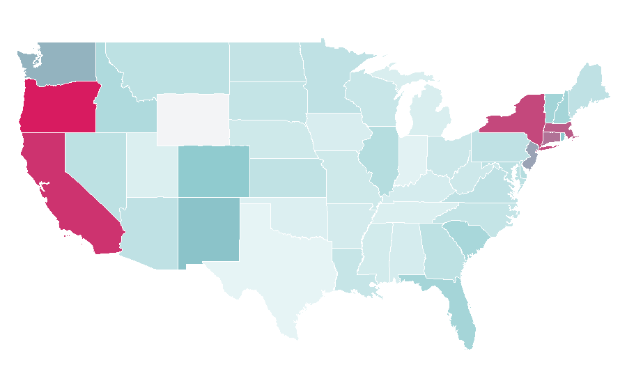 Affinity by region — Wine Spectator, United States