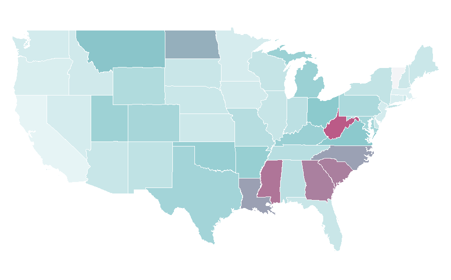 Affinity by region — Wingate By Wyndham, United States