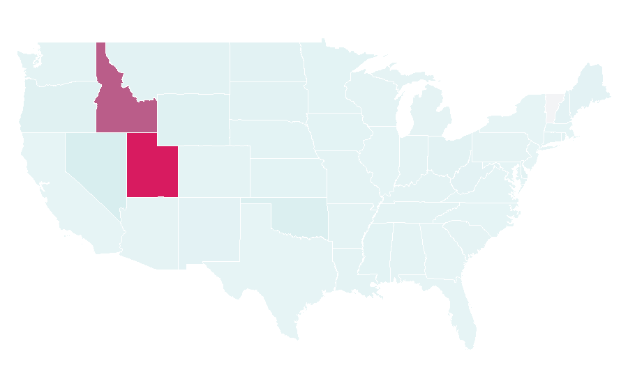 Affinity by region — Winger (band), United States