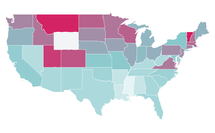Affinity by region — Winter Olympic Games, United States