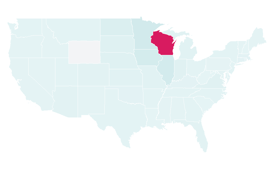 Affinität nach Region — Wisconsin, USA