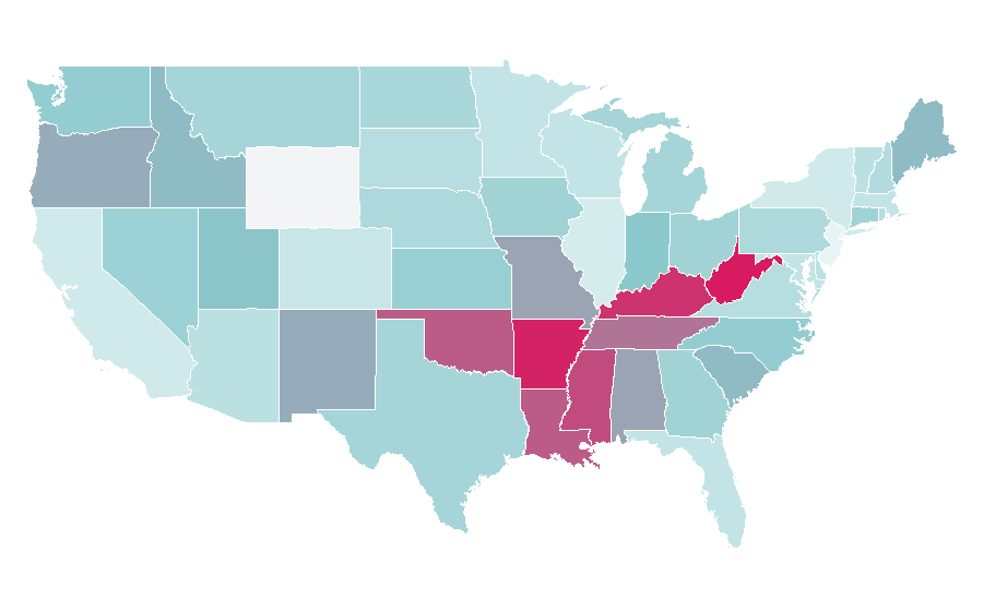 Affinity by region — Witches of East End (TV series), United States