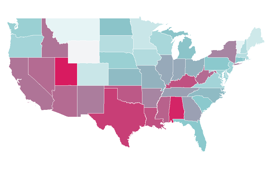 Affinity by region — Wizards of Waverly Place, United States