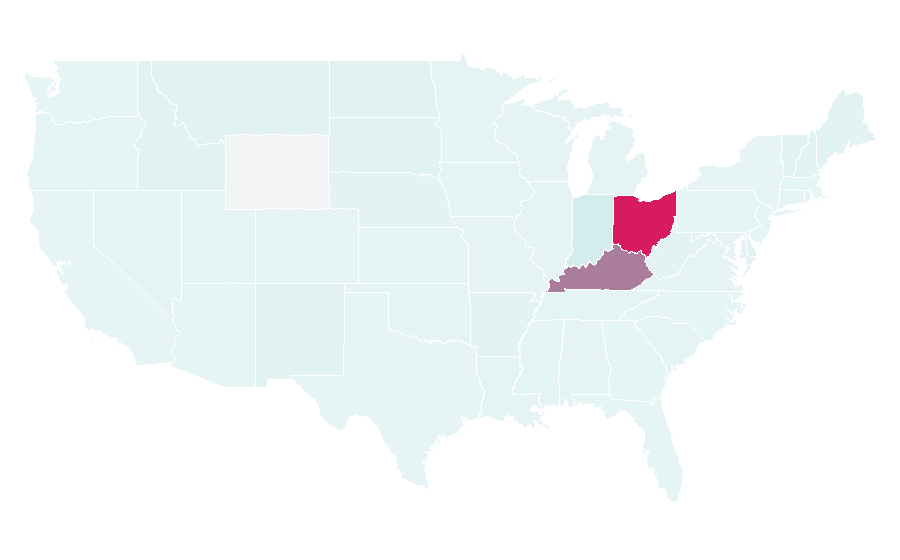 Affinity by region — WLWT, United States