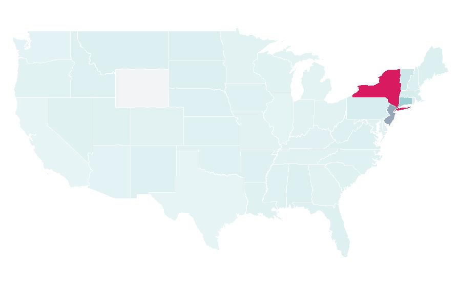 Affinity by region — WNBC, United States