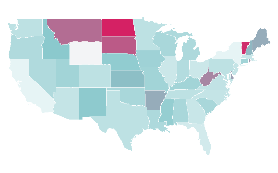 Affinity by region — Women in the workforce, United States