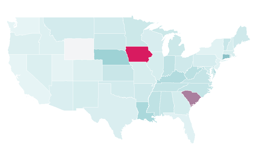 Affinity by region — Women's basketball, United States