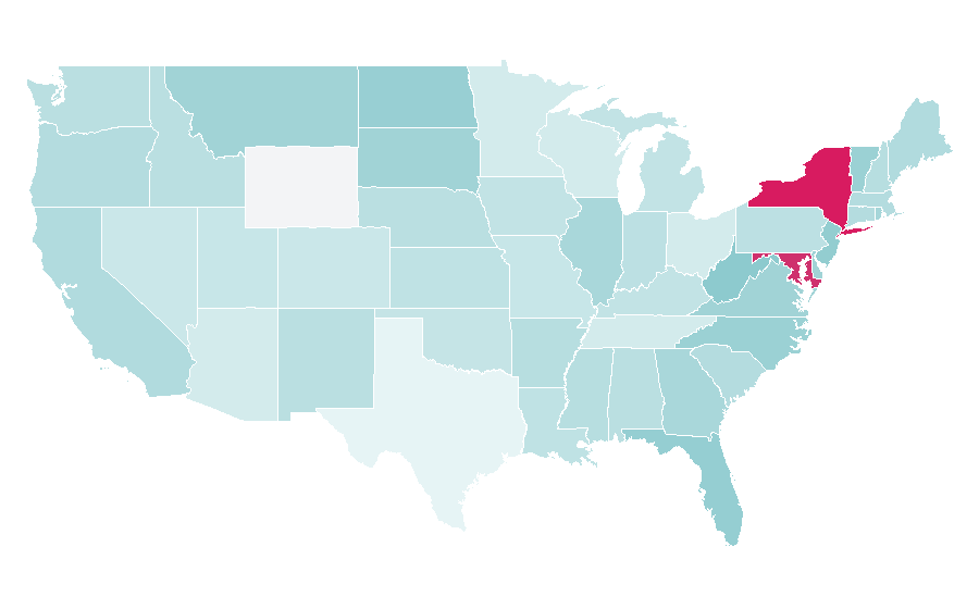 Affinity by region — Women's history, United States