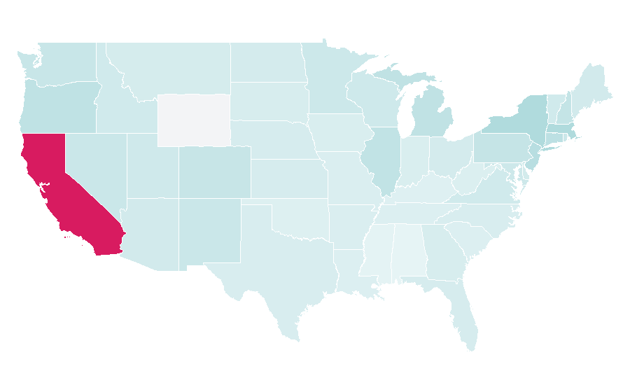 Affinity by region — Wonderful Pistachios, United States