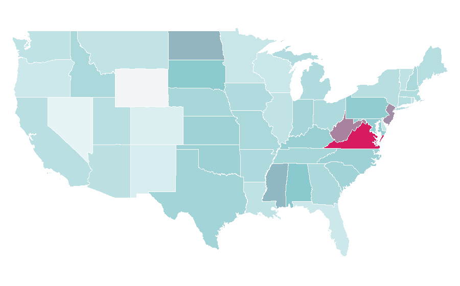 Affinity by region — Woodrow Wilson, United States