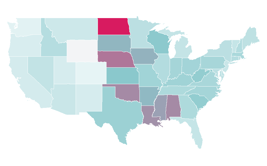Affinity by region — Word search, United States