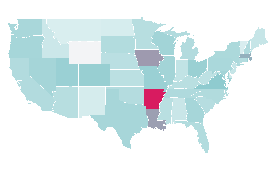 Affinität nach Region — Workday, USA