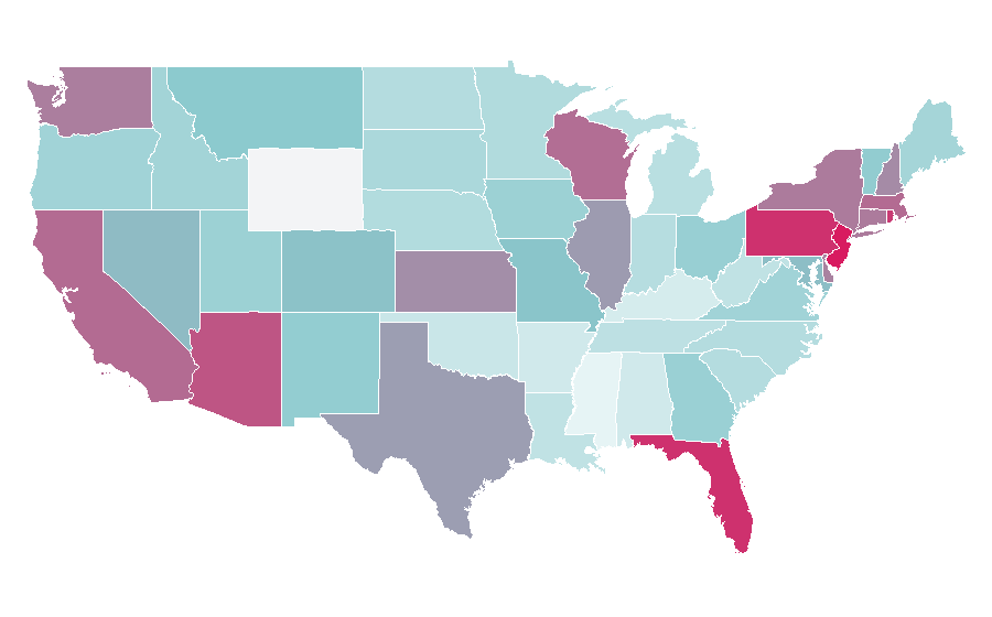 Affinity by region — World Baseball Classic, United States