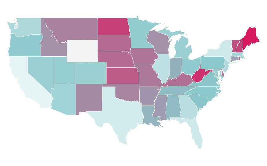 Affinity by region — World Breastfeeding Week, United States