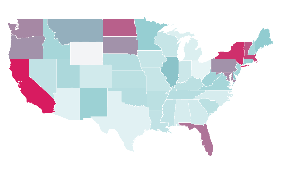 Affinität nach Region — World music, USA