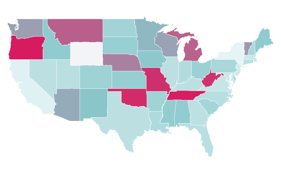 Affinity by region — world net daily, United States