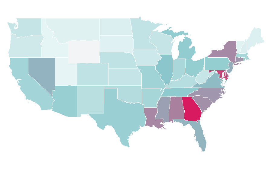 Affinity by region — WorldStarHipHop, United States