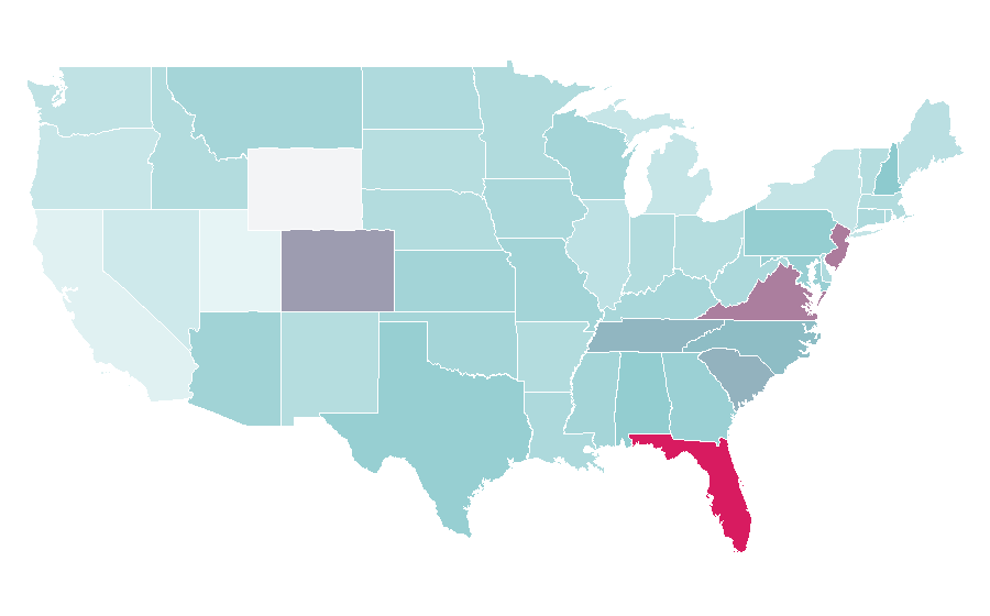 Affinity by region — Wounded Warrior Project, United States