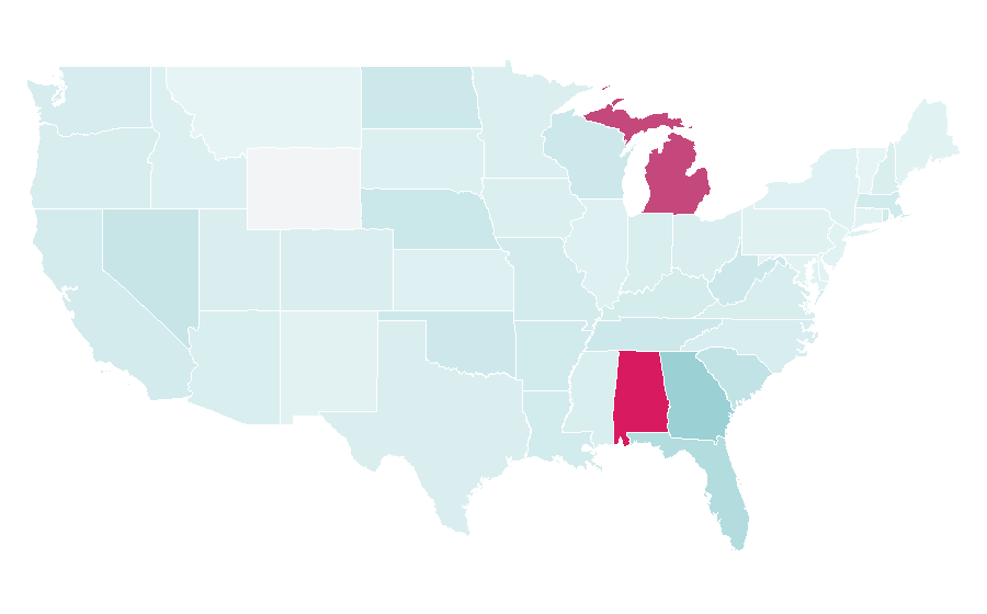 Affinity by region — Wow! (comic), United States