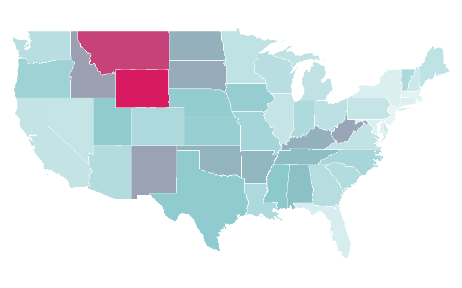 Affinity by region — Wrangler (jeans), United States