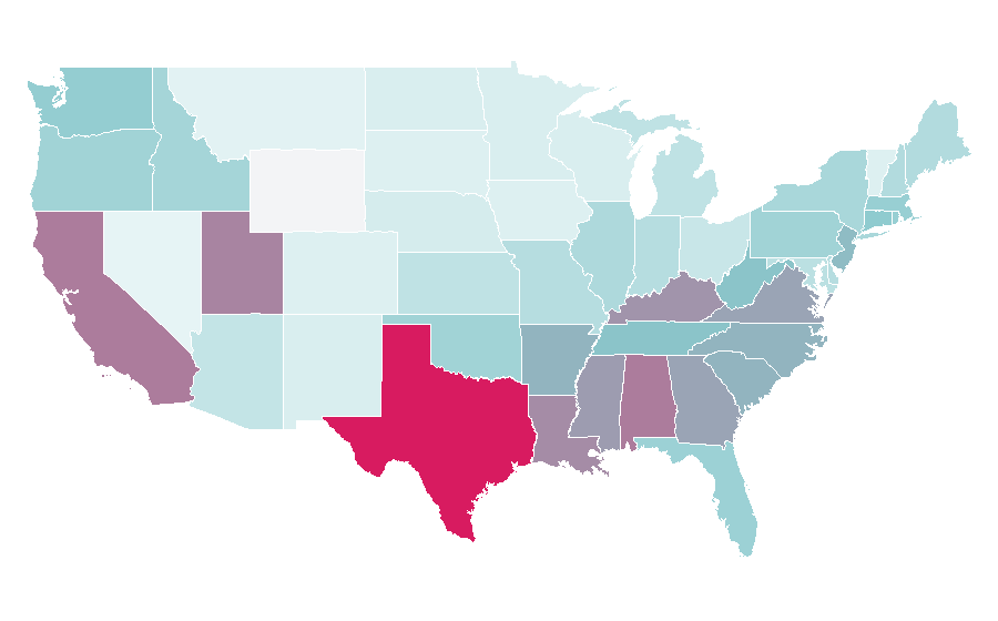 Affinity by region — Wreath, United States