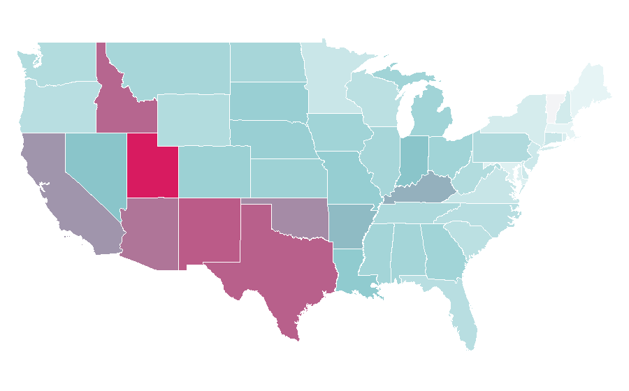 Affinity by region — Wreck-It Ralph, United States