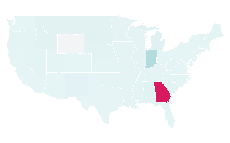 Affinity by region — WSB-TV, United States
