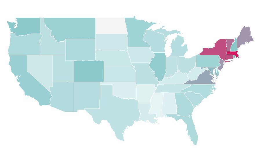 Affinity by region — WSJ., United States
